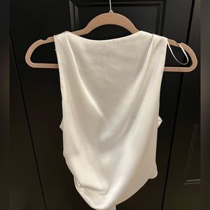 Zara Open back satin blouse